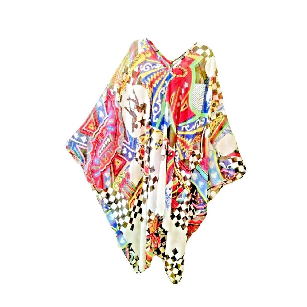 APOSTOLOS MITROPOULOS for UNDERGROUND Pullover One Size Top Colorful Sheer